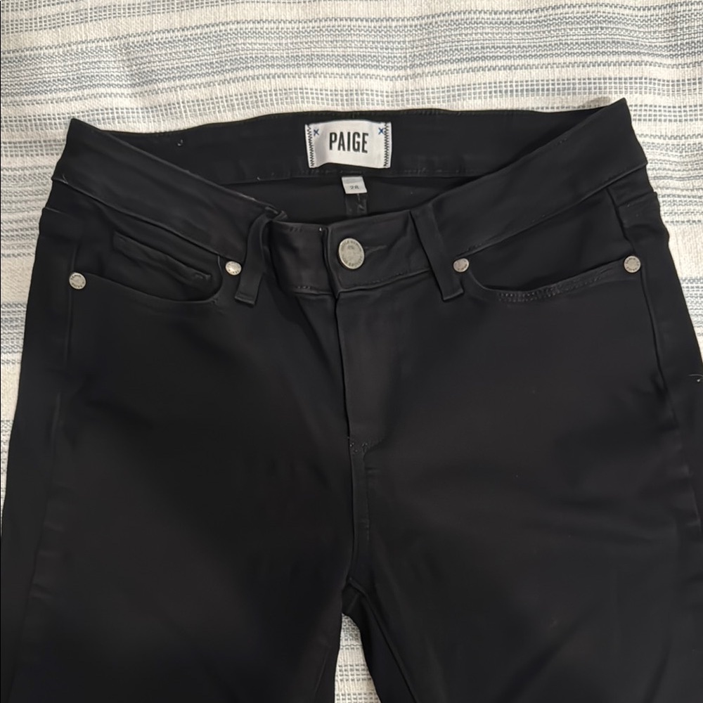 PAIGE Black Skinny Jeans with Sleek Design